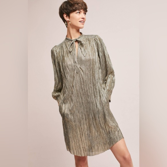 SABINA MUSÁYEV Tied Shimmer Tunic dress size small - Picture 14 of 16